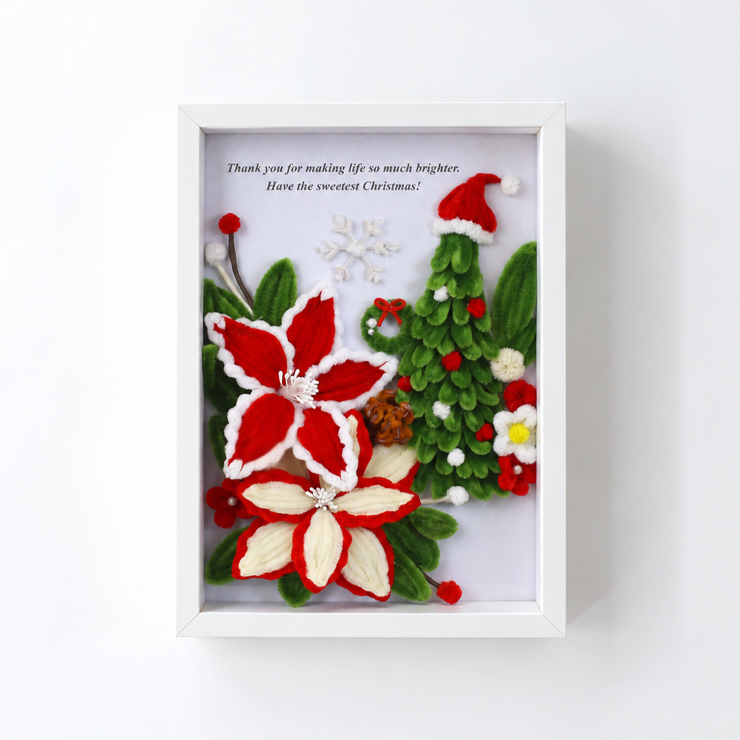 Merry Poinsettia Frame