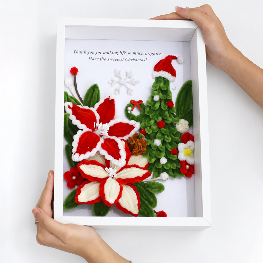 Merry Poinsettia Frame